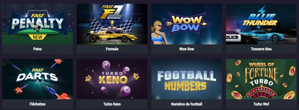 SpinKings24 Casino sélection de jeux instantanés avec Penalty, Turbo Keno et Football Numbers