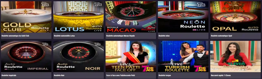 SpinKings24 Casino sélection de roulettes live et jeux de table avec Baccarat et Teen Patti