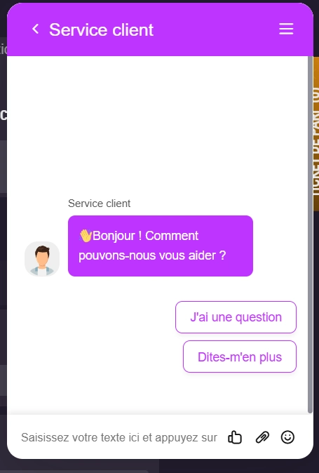 SpinKings24 Casino fenêtre de service client avec chat en ligne et options d’aide